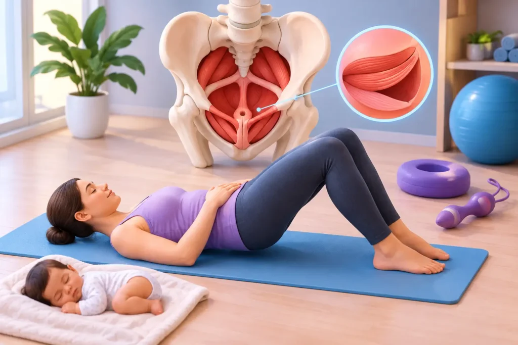 Postpartum pelvic floor rehab después del parto