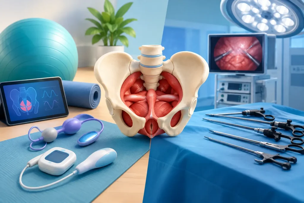 Terapia de piso pélvico vs cirugía: decisiones seguras